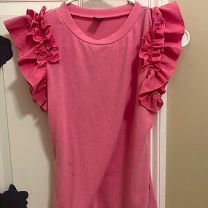 ruffled sleeves tee